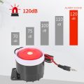 Wired Mini Siren for Home Security Alarm System Horn Siren 120dB 12V. 