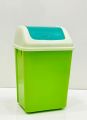 Square Plastic Garbage Trash Bucket Dustbin with Swing Lid. 