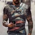 2022 New Fake Jacket Print T-Shirt Skull 3d clothes Summer Trendy Short Sleeve T-Shirt Top Men/women Short Sleeve tees. 