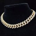 Men Women Hip hop Iced Out Bling chain Necklace 13mm Miami Cuban Chains HipHop Necklaces Fashion Charm Jewelry. 