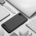 Leweisi Carbon Fiber Bumper Phone Case For LG Q6 / Q6+ / Q6 Alpha Back Cover Coque Shockproof Protective. 