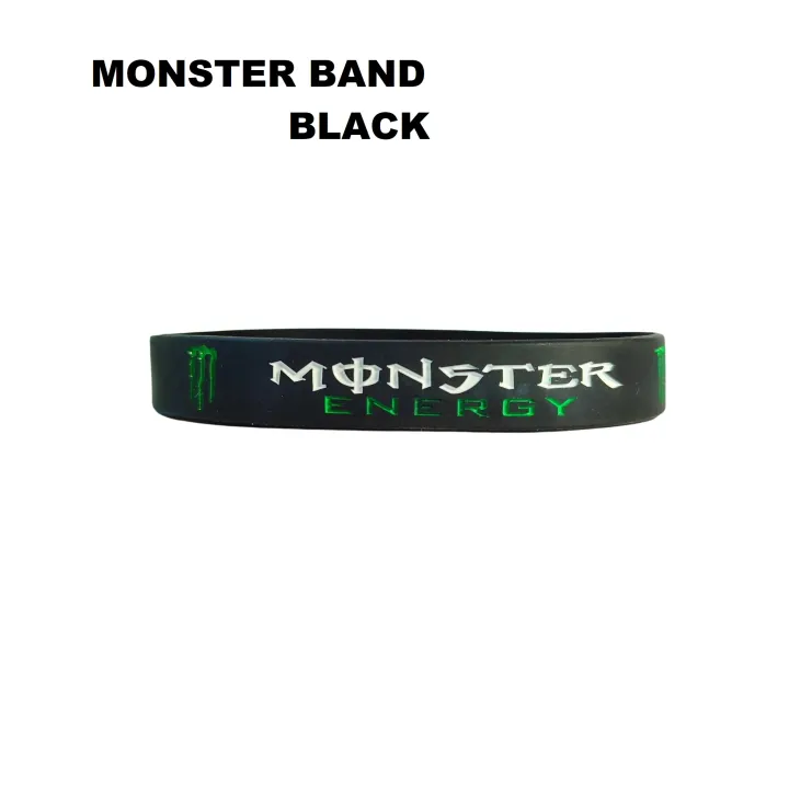 Monster%20Black%20Silicone%20Mens%20&%20Womens%20Unisex%20hand%20band%20Wristband%20Bracelet%20-%20Image%202