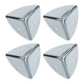 4pcs Flight Case Metal Corner Brackets Luggage Corner Protectors Wooden Box Angle Furniture Three Corner Guard Case Edge Cover. 