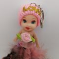 Doll Key Tag (wool hat)/key chain. 