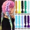 24 inch Jumbo Braids Long Straight Jumbo Synthetic Braiding Hair for Women Cotton Crochet Blonde Pink Hair Extensions Kanekalo. 