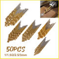 50X Set Titanium Coated High Speed Steel Twist Drill Bit Tool 1/1.5/2/2.5/3mm. 