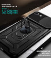Lereach For iPhone 7 / 8 / SE Armor Phone Case Camera Armor Protection TPU+PC Hard Ring Car Ring Bracket Shockproof Back Cover. 