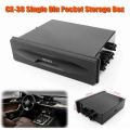 BRADOO- Universal Car Storage Box CX-38 Single Layer Auto Single Din Dash Radio Installation Pocket-Kit 177X50X120mm. 