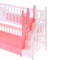 Doll Toy European Furniture Style Bunk Bed Double Bunk Bed Girl Birthday Toy. 