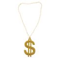 【HOT】 3Pcs/Set Shiny Golden Dollar Sign Money Pendant Necklace Glasses Ring Men’S Funny Pimp Gangster Rapper Fancy Costume Prop. 