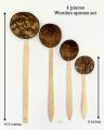 03 x Coconut Shell Kithul Spoons Handmade Eco Friendly Cooking Tool (Dark/Light). 