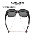 MATEYOYO Women Sunglasses Dual Use Glasses Cover Fashion Sunglasses UV400 Sunglasses Large Frame Sunglasses Glasses Cover HD Polarized Lens Myopia Sunglasses Cover Outdoor Travel Driving. 