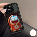 Cartoon Cute 3D Red Clothes Backpack Happy Doraemon Case For Infinix Smart 8 7 Hot 30i 30 Play Tecno Spark Go 2024 10C 10 Go 2023 Camon 20 Pro Note 12 G96 30 Pro Couples Angel Eyes Soft Cover. 