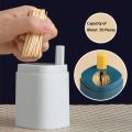 Automatic Toothpick Holder Container Wheat Straw Household Table Toothpick Storage Box Toothpick Dispenser. 