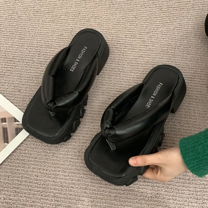 Platform%20Slippers%20Women's%20Summer%20Outerwear2023New%20Flip-Flops%20Net%20Red%20Bread%20Bubble%20Slippers%20Flip%20Flops%20-%20Image%204