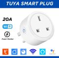 20A Tuya Smart WiFi Smart Plug with Power Monitoring and Timer Function Power Outlet. 