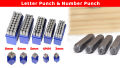 Letter punch and Number punch sets 3mm 4mm 5mm 6mm 8mm. 
