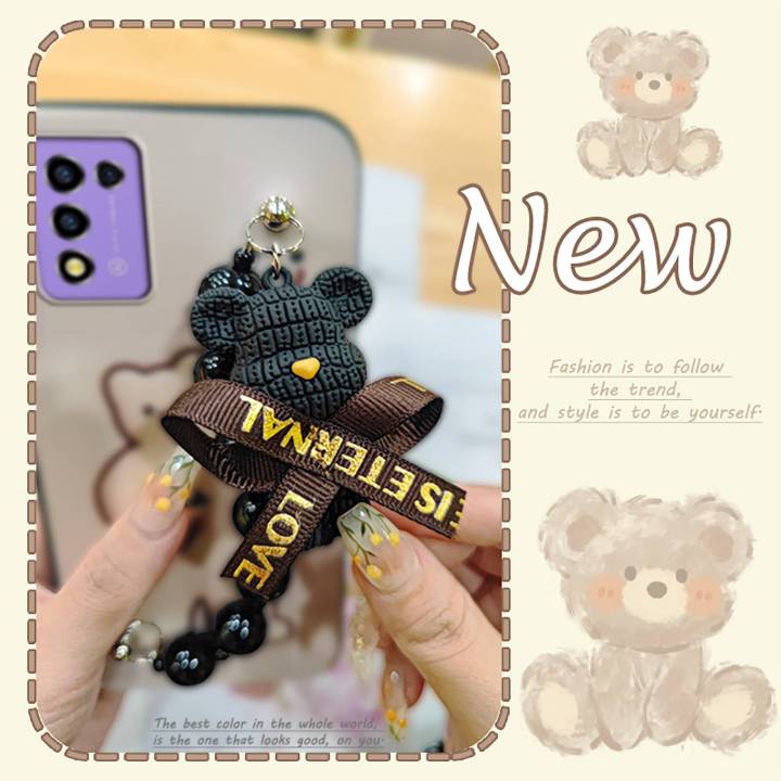 Simplicity%20Dirt-resistant%20Phone%20Case%20For%20ZTE%20Libero%205G%20iii/A202ZT%20Anti-knock%20Bear%20bracelet%20Back%20Cover%20protective%20case%20-%20Image%203