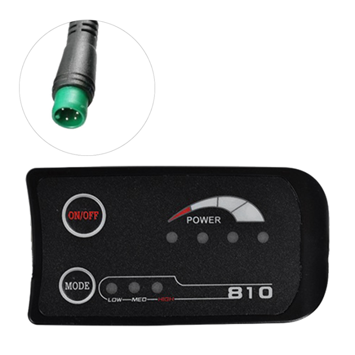 S810 E-Bike Display LED Meter 36V IP65 - 5PIN Voor Elektrische Fiets