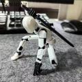 3d Printed Robot Model Transforming Robot Action Figure with Weapon Movable Joints Desktop Decoration 3d Printed Multi-jointed Robot Model. 