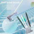 Golf Toilet Brush, Long-Handled Toilet Brush, New Type of Brush Head, Golf Brush Head Toilet Brush No Dead Corners Household Brush Wall-Mounted Light Luxury Silicone Toilet Brush. 