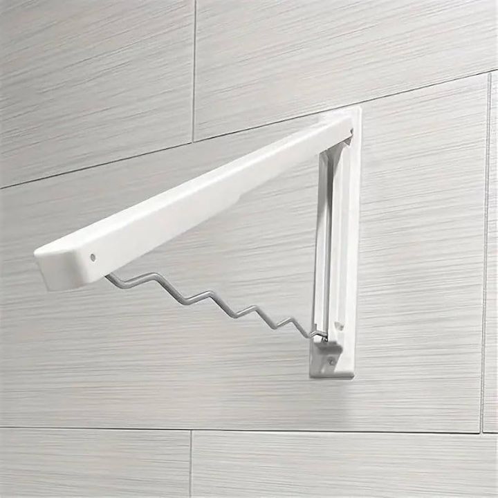 WALL MOUNTABLE HIDDEN TYPE PLASTIC RETRACTABLE CLOTHES HANGER DRYING