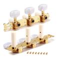 Classical Guitar Tuner Tuning Keys Pegs Machine Heads Complete Set Chrome. 