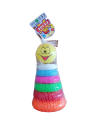 Beise Mini Ring Stacker Toy, Stacking Ring Game Rainbow Color Rings (6 Rings). 