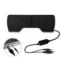 Portable Mini USB Stereo Speaker Notebook Laptop Computer PC Screen Clip-on Music Player Black. 