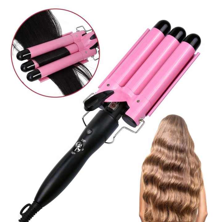 3%20Barrels%20Hair%20Curler%20-%20Curling%20Iron%20Wand%2025mm%20Mermaid%20Hair%20Waves%20with%202%20Adjustable%20Temperature%20Control,%20Quick%20Heating%20Iron%20Curling%20Tongs%20for%20Long%20or%20Short%20Hair%20Styling%20-%20Image%202