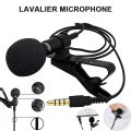 Mini Portable 3.5mm Tie Lapel Lavalier Clip On Microphone For Lectures Teaching And TikTok. 