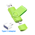 High Speed USB Flash Drive OTG Pen Drive 64gb 32gb USB Stick 16gb Rotatable Pendrive For Android Micro/PC/Type C usb 2.0 flash. 