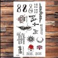Waterproof Temporary Tattoos Card Ladies And Gents Tattoo Stickers For Girls And Boys. 