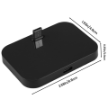 Mobile Phone Desktop Type-C Charger Stand Holder Cellphone Usb-C Charging Docking Station Black. 