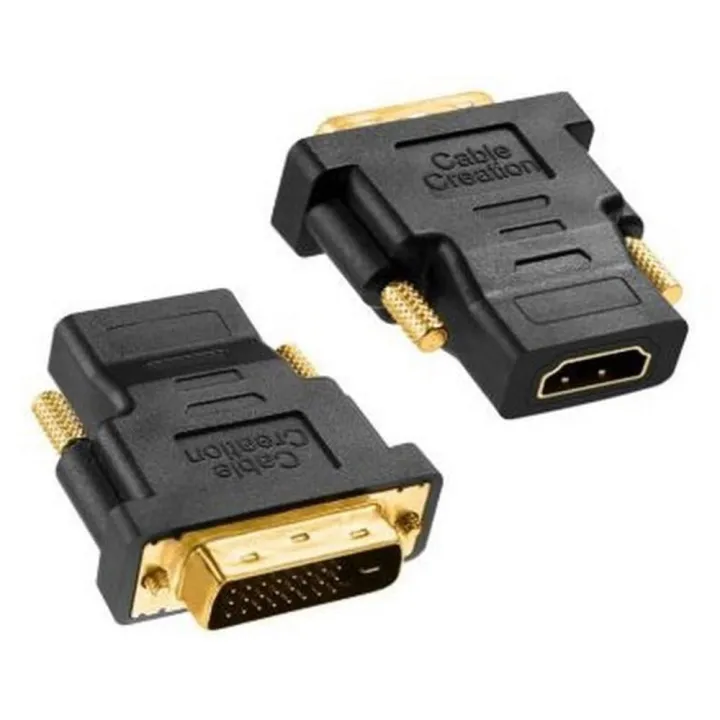 DVI to HDMI Adapter Converter DVI 24+1 Pin Male to HDMI Female 1080P Converter Adapter for HDTV Monitor Computer PC Laptop
