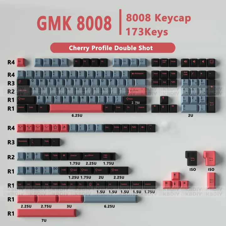 KBDIY%20GMK%20Keycap%20Cherry%20Profile%20Double%20Shot%20PBT%20ABS%20Keycaps%20for%20Mechanical%20Keyboard%20GMK%208008%20Red%20Samurai%20Olivia%20Apollo%20Arctic%20-%20Image%202