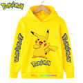 Hot 3-12 years old kids Hoodie Fashion Cartoon print Pokemon Baby Clothing Sweatshirt Children top Girls clothing. 
