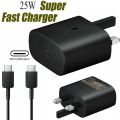 Samsung 25W Super Fast Charger UK Plug with USB-C to USB-C Cable. 