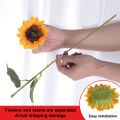 【Folio & Light】3/5/10pcs 45cm Artificial Sunflower Flowers Decoration Realistic Silk Sunflower For Home Flower Arrangement Wedding Party. 
