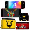 Pokemon Pikachu Skin Cover Sticker Decal For Nintendo Switch Oled Console Joy-Con Controller Dock Skin Vinyl. 