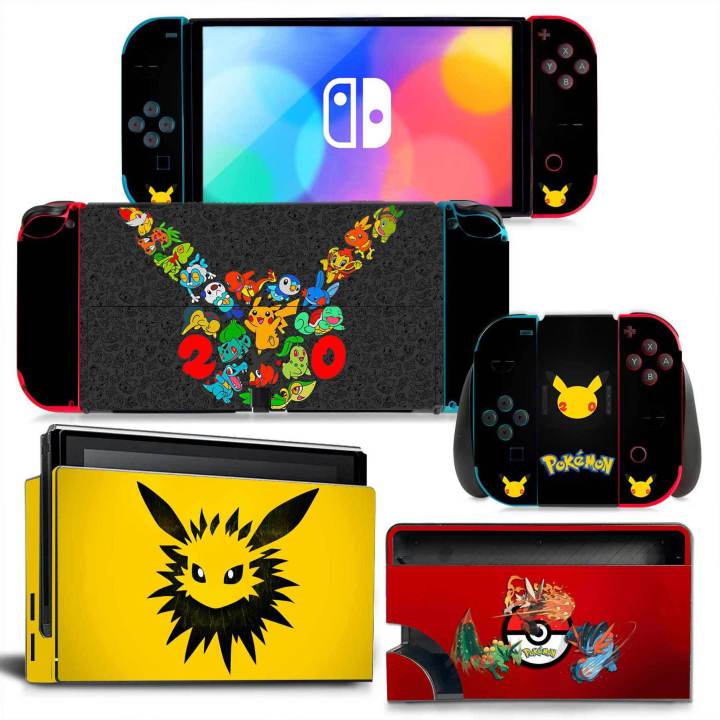Pokemon%20Pikachu%20Skin%20Cover%20Sticker%20Decal%20For%20Nintendo%20Switch%20Oled%20Console%20Joy-Con%20Controller%20Dock%20Skin%20Vinyl%20-%20Image%206