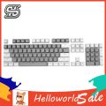 HelloWorld 104Pcs TPE OEM Dual Colors Backlight Key Caps Keycaps Replacement Mechanical Keyboard Accessory. 