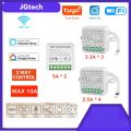 Mini Tuya Wifi Smart Light Switch 2/3/4 gang/Ch Module Supports 2 Way Control, App Remote Control DIY Breaker 100-240V, Work with Alexa Google Home. 