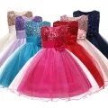 Girl Clothing Flower Sequins Dress For Christmas Halloween Brithday Party 3-10Y Kid Princess Tutu Dresses Child Vestidos Clothes. 