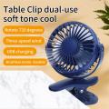 Portable USB Mini Handheld Clip Fan Convenient Ultra-quiet Electric Fan Rechargeable Student Cute Small Cooling Ventilador Fan. 