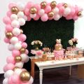 Balloon Garland Arch Kit 16Ft Long 112pcs Pink White Gold Balloons Pack for Girl Birthday Baby Shower Bachelorette Party Centerpiece Backdrop Background Decorations. 