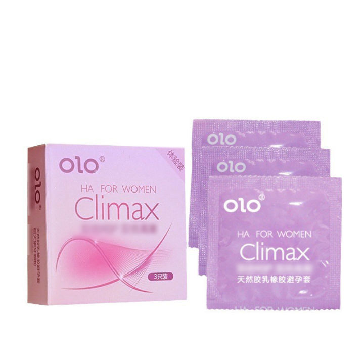 Olo Bump Particles Condom Climax Stimulation Condom 3 Pack Adult Supplies