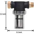 Garden Hose Filter, Sediment Filter Attachment for Pressure Washer Inlet Water, Inline Water Filter for Garden Hose. 
