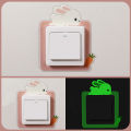 Luminous Animal Switch Sticker Cartoon Sticker Glow In The Dark Fluorescent Decoration Panda Switch Sticker Home Kid Room Decor. 