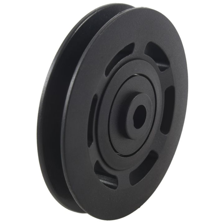 Spreeshop%204pcs%2095mm%20Black%20Bearing%20Pulley%20Wheel%20Cable%20Gym%20Equipment%20Part%20Wearproof%20-%20Image%202